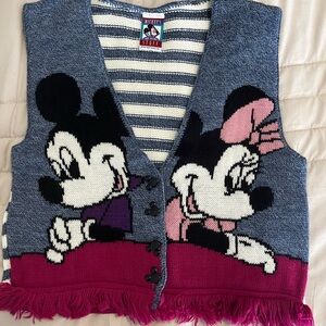 Disney Vintage Mickey and Minnie Mouse sweater vest 10/12